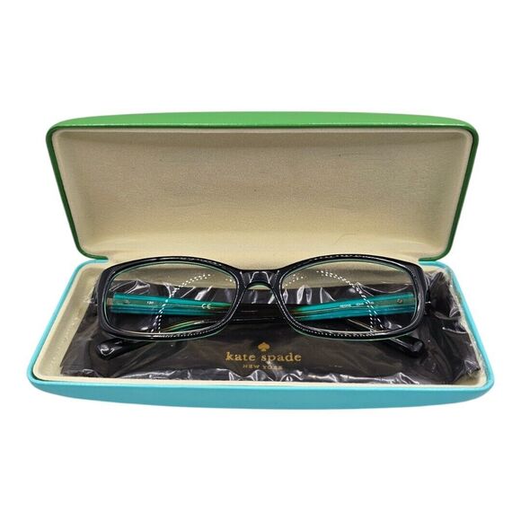 Kate Spade REGINE ODH4 Black Turquoise Oval Eyeglasses 50-16-130 FRAMES ONLY!! - Picture 1 of 10